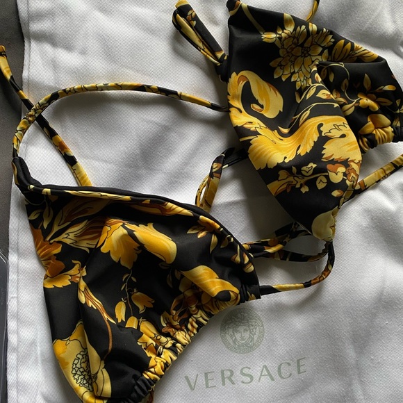 Versace Barocco Flower Bikini Top - Picture 4 of 5